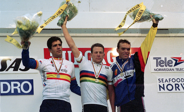 oslo-1993-podio Indurain Armstrong