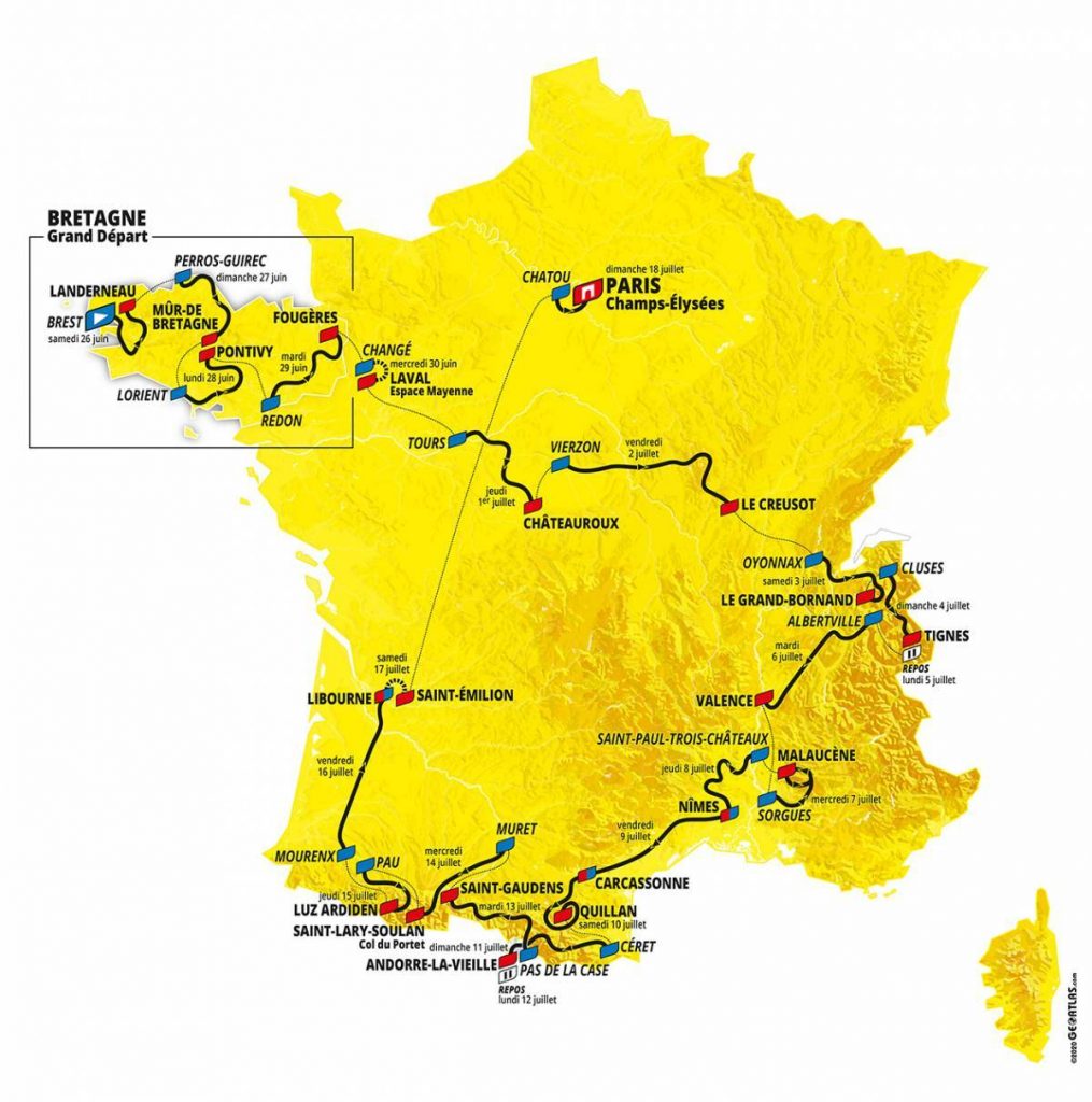 recorrido tour de Francia 2021